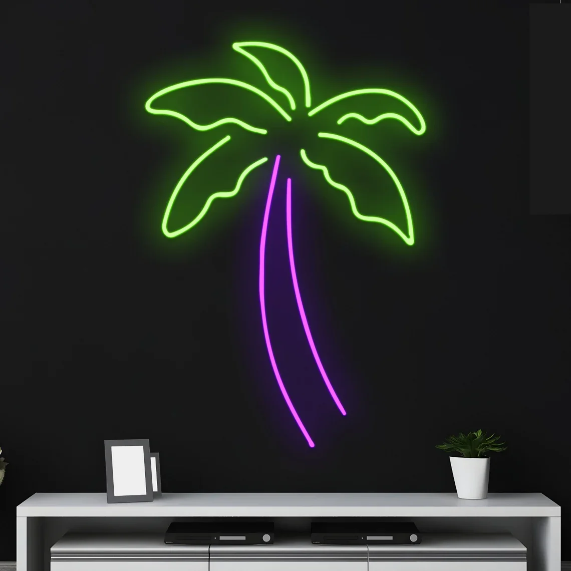 

Custom Palm Tree Sign Summer Plant Neon Sign Wall Hanging Tropical Room Decor Game Room Bedroom Decor Wedding Sign