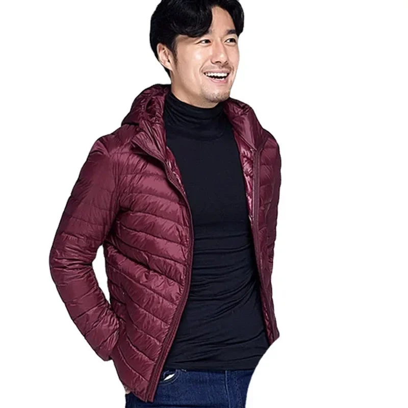 Duck Down Jacket Men Hooded Short Loose Oversized Hoody Ultra Light White Duck Down Jackets Warm Outwear Hoodies