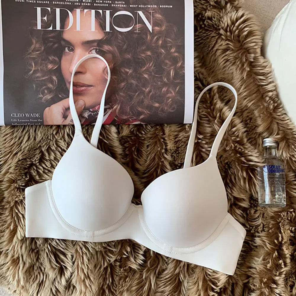 Seamless Push Up Bras for Women 1/2 Cup Underwear Padded Bra Comfort Invisible Brassiere Non-wire Fixed Cup Sexy Lingerie