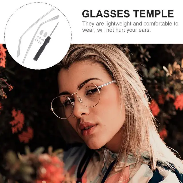 Aste Per Occhiali Di Ricambio - Nero, Universali, In Metallo, Con Viti E Rondelle, Per Montature - Foto 2