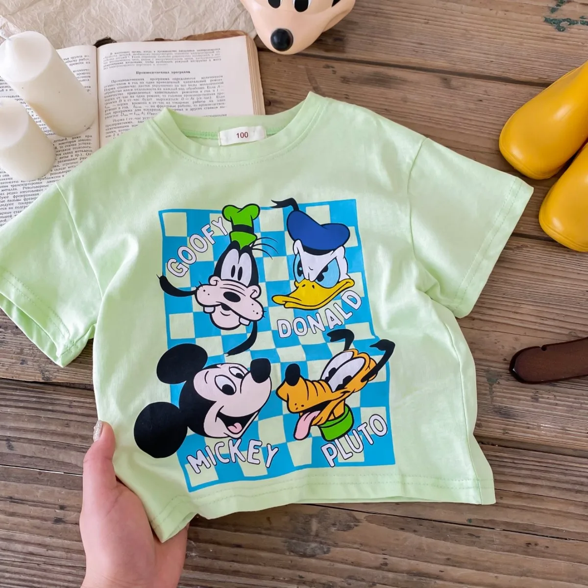 Disney T-shirt For Girl Clothes Summer New Style Children's Wear Tops Short-sleeved Cartoon Cotton Kids Toddler Minnie T Shirts 5