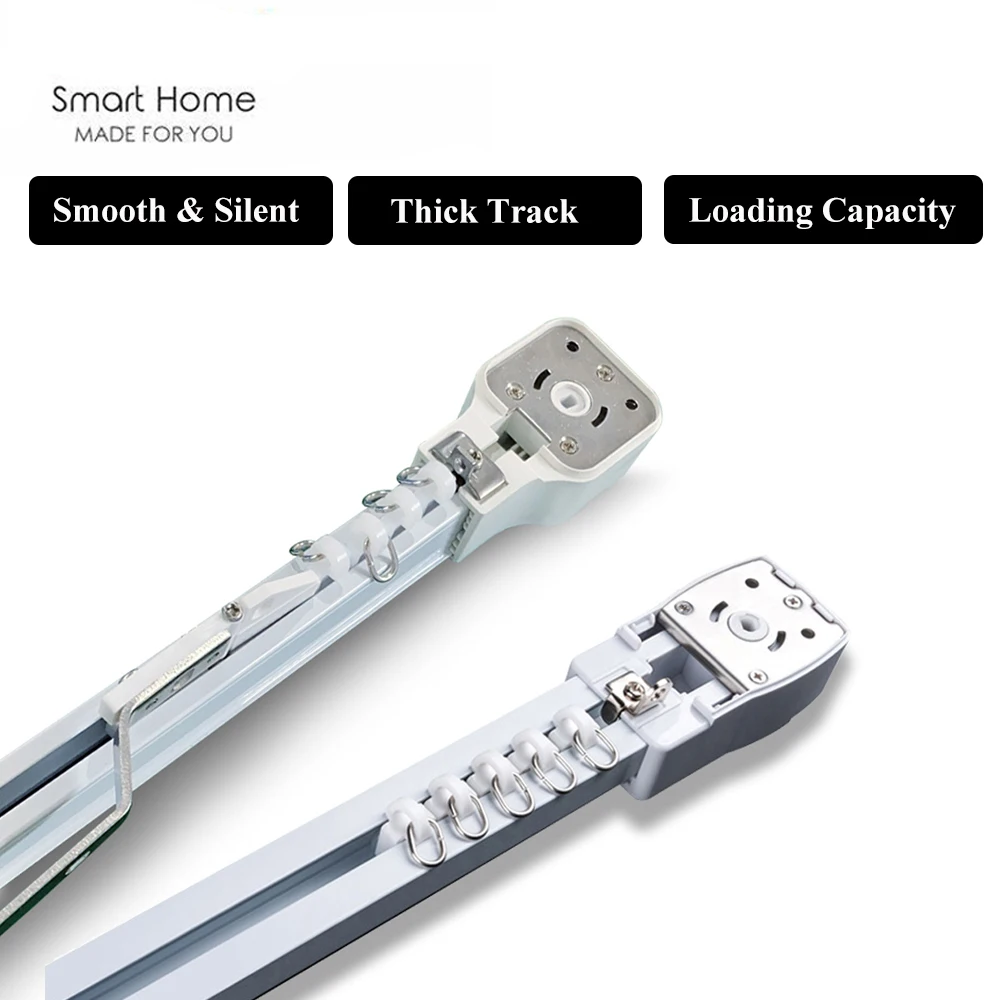Cortina Elétrica Rail Cornice Rod Track Cortinas Automáticas Motor Drive Smart Home 11lm Zncladjustable b1 Tuya Zigbee