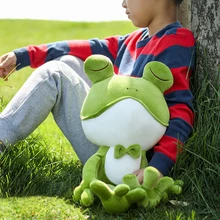 

38cm Cute Plush Eyes Closed Frog Stuffed Toy Animals Soft Kawaii Toys for Children Kids Cute Doll Birthday Gift for Girls Boys