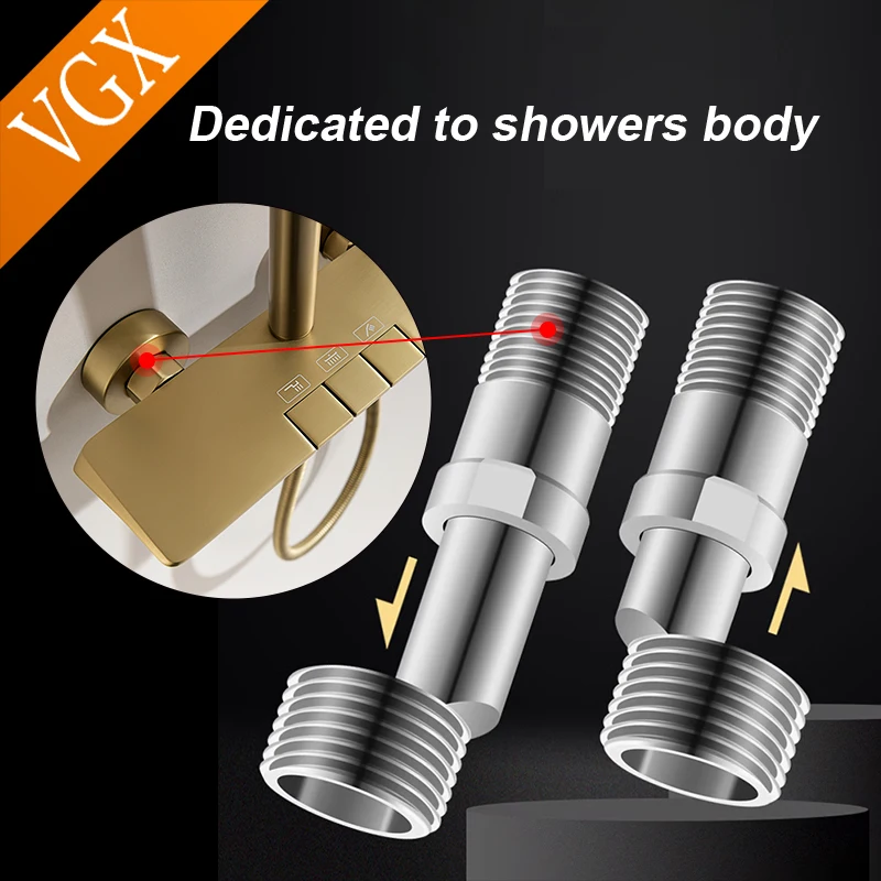 Shower Extension Corner Telescopic Curved Feet 360 Degree Adjustable Shower Faucet Angled Adapter for Bathroom Eccentric Screw faucet accessories