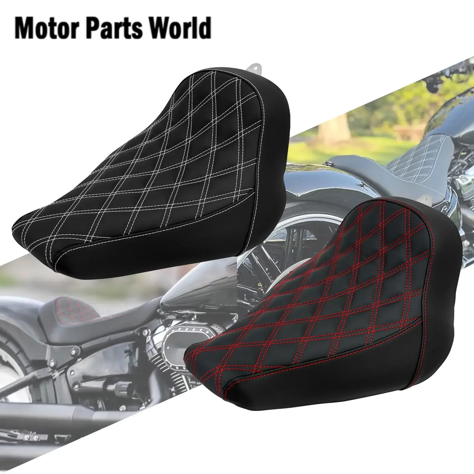 Solo Seat Cushion Motorcycle Rider Driver Seat Pillion For Harley