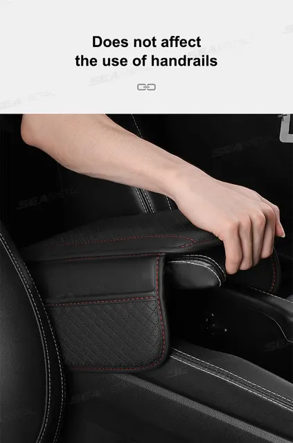 Cuscino Per Bracciolo Auto In Pelle PU - 2 Pezzi Nero | Comfort E Protezione Per Portiere E Console - Foto 9