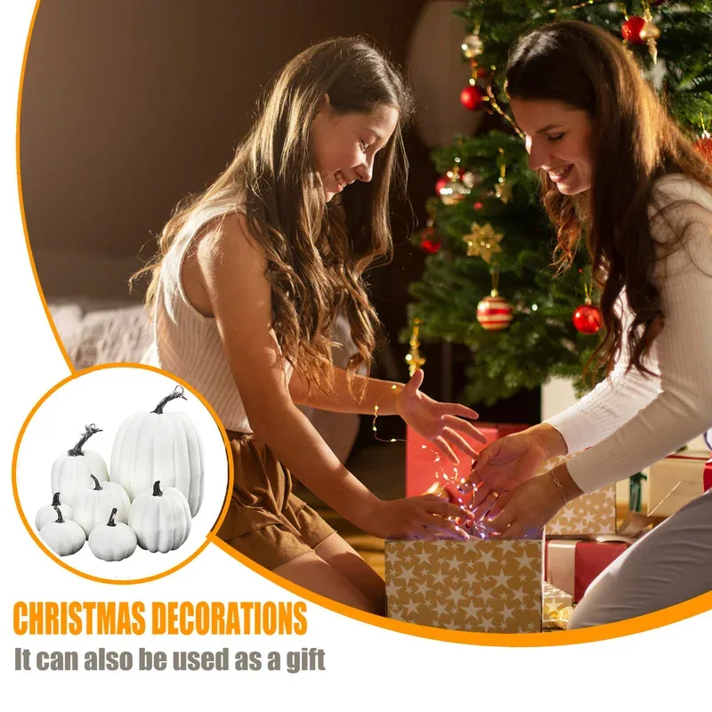 2026 NEW Fake Foam Pumpkins for Halloween decorations Realistic Artificial Pumpkin Ornaments set for Festival Party Decor ship