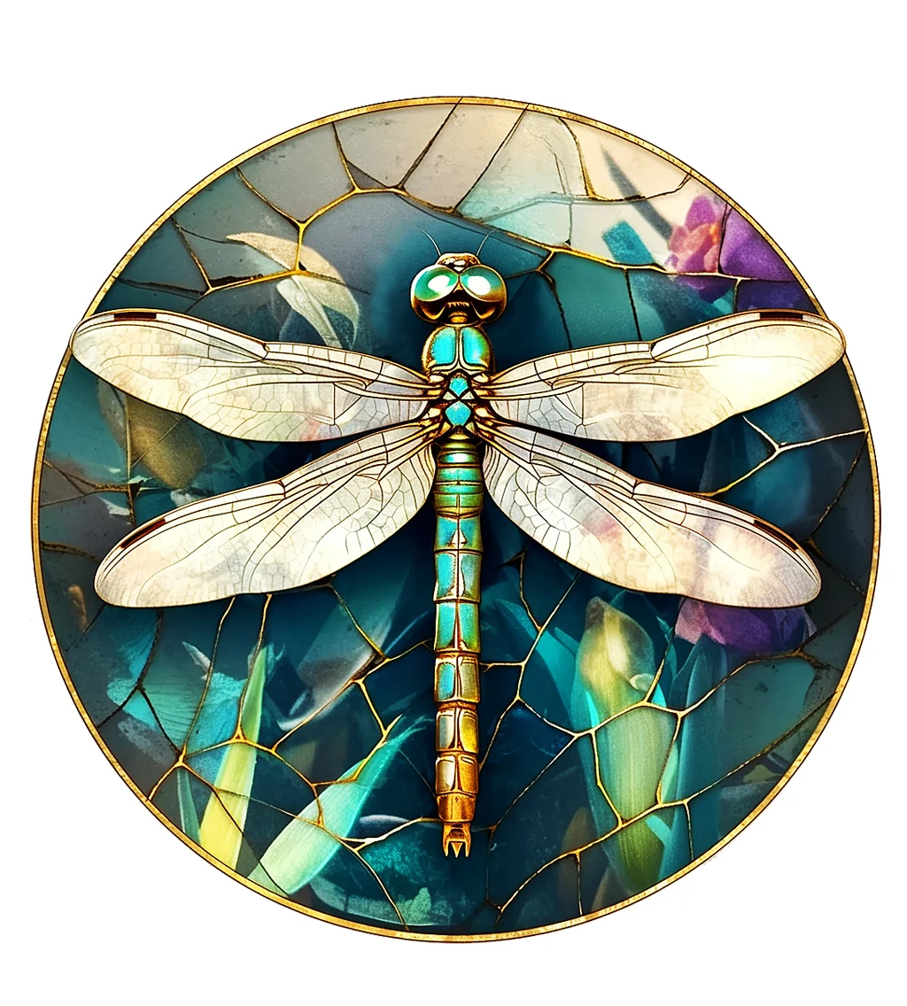 1pc 3d Dragonfly Window Glass Sticker Static Electricity Anti-Bird Strike Home Decoration Crack Art