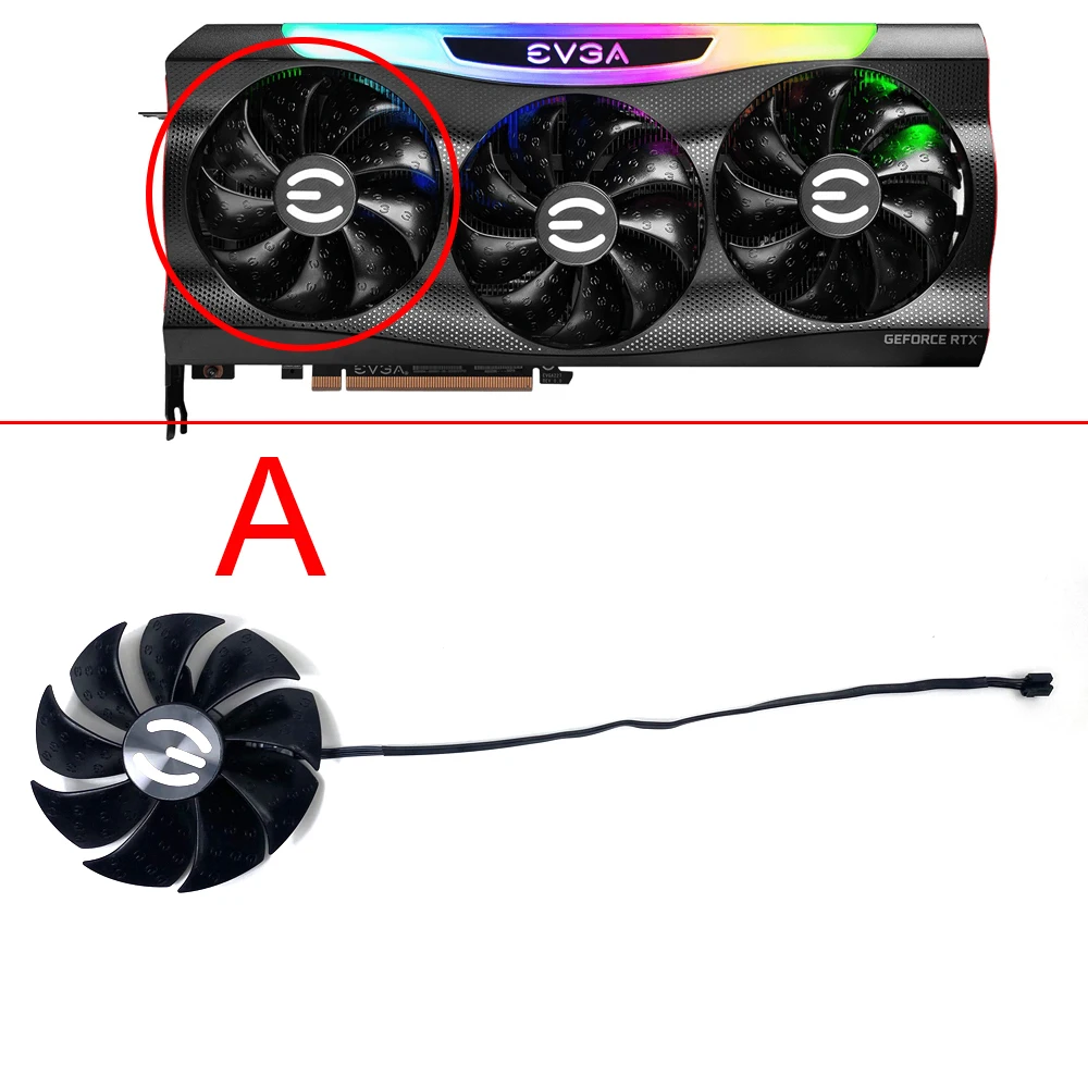 Ultra Gpu Ventilador para Evga Geforce Rtx3080 Rtx 3090 Ftw3 Ultra Ventiladores de Refrigeração 87 mm 4pin Pld09220s12h 0.55a Rtx3090 3080 ti 3070 Ftw3 - Imagem 4