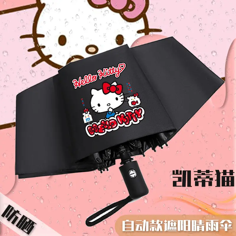 

Hello Kitty Anime Kawaii Sanrio Automatic Folding Umbrella Cute Cartoon Rain Sun Protection Windproof Umbrella Kids Gifts