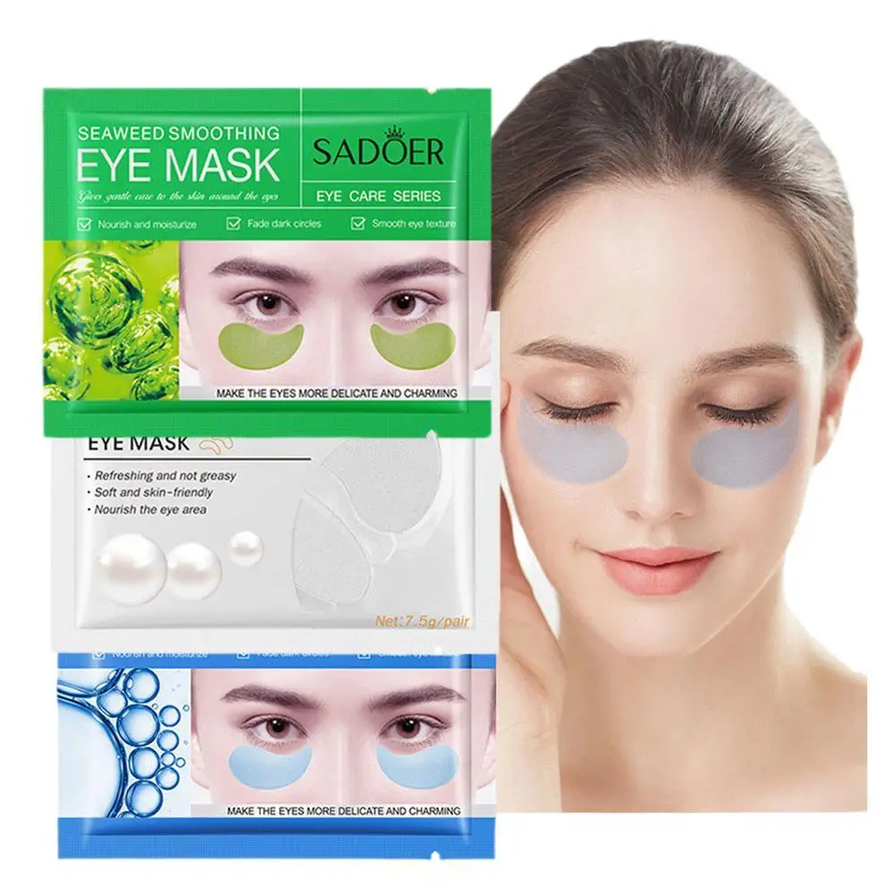 

Moisturizing Eye Mask Seaweed Pearl Hyaluronic Acid Essence Nourishing Hydrating Smooth Rejuvenating Universal Soothing Eye Mask