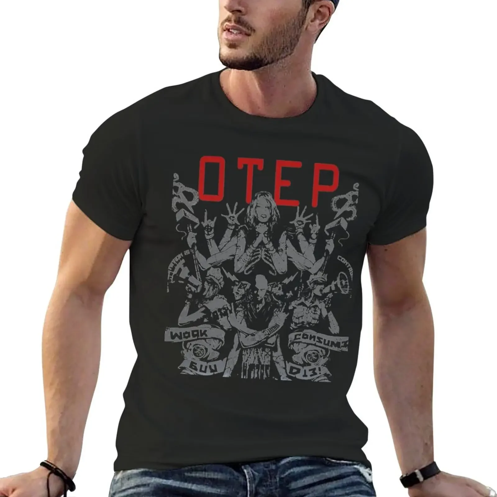 

otep T-Shirt summer top boys whites mens t shirts pack