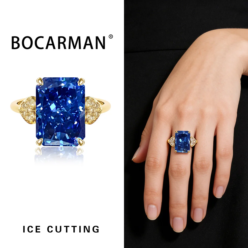Mint Green Zircon Rectangular Vintage Wedding Ring - Colorful Statement Cocktail Jewelry