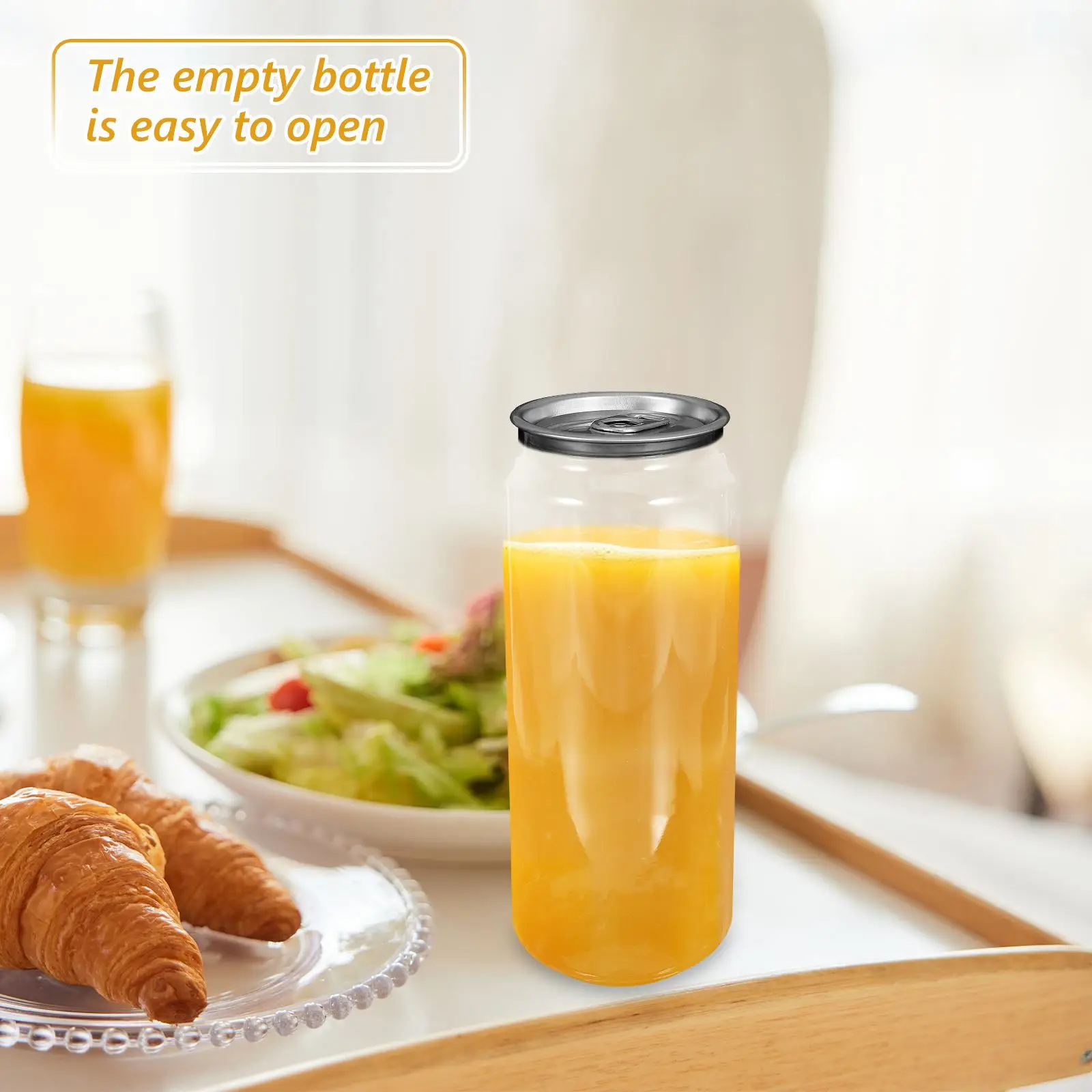 10pcs 330/500ml Clear Plastic Beverage Bottles Leakproof Juice Bottles Portable Milk Bottles Water Storage Container 3