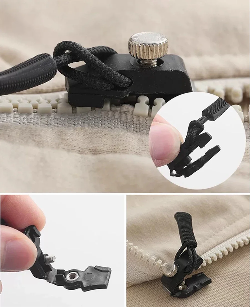 Description Picture 5 of itemUniversal Zipper Repair Kit Quick Instant Detachable Zipper Head Replacement Zipper Slider Pull for Jacket Bags Coat Free Sewing