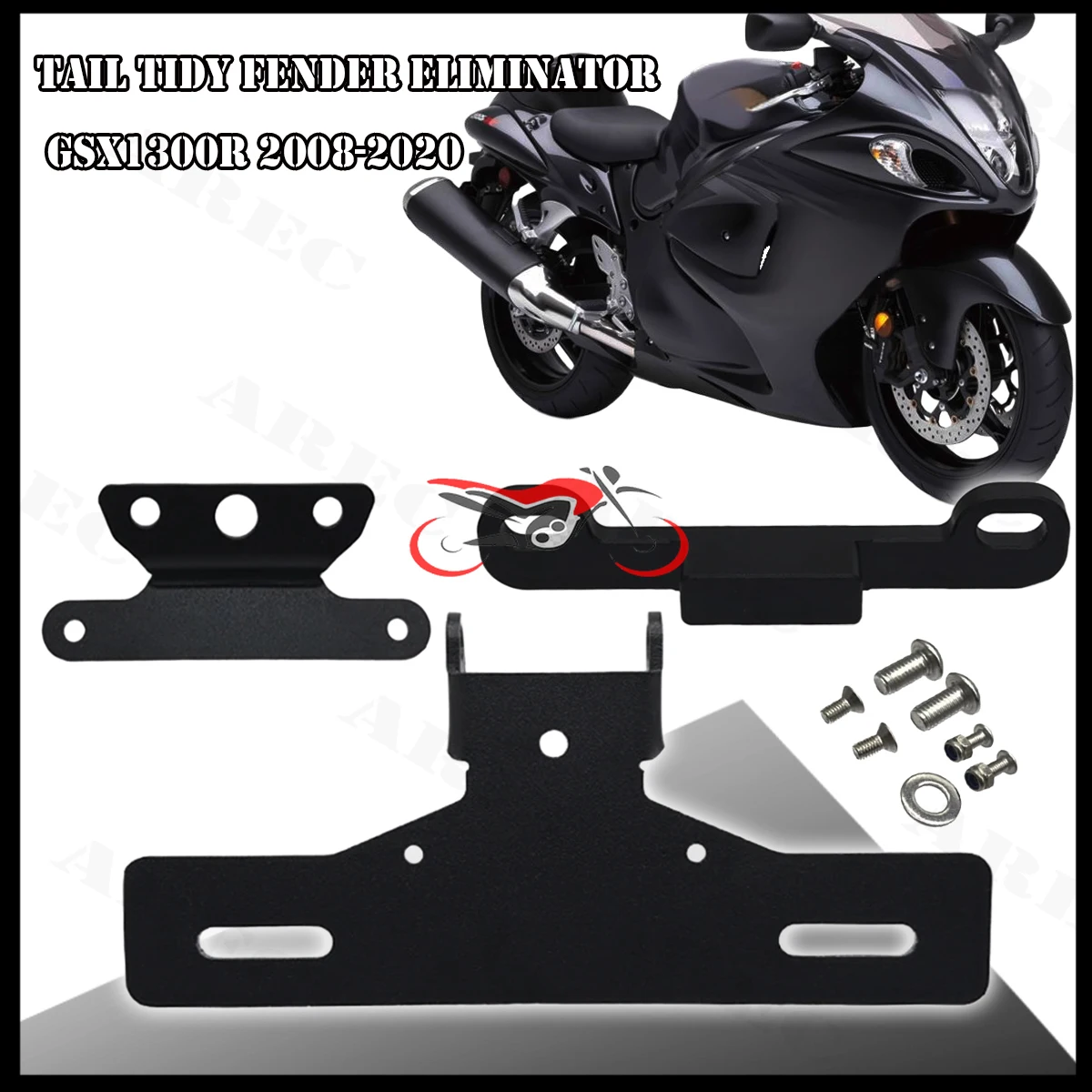 후면 테일 티데이 펜더 제거기 LED 라이트 번호판 홀더 브래킷 스즈키 하야부사 GSX1300R 2008-2020용