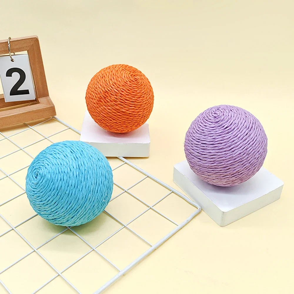 Interactive Big Bite Resistant Cat Scratching Ball Paper Rope Chew Toy for Kitten Pet Supplies