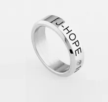  Kpop Bt21 Ring Anime Figures Btss Suga Jimin Mental Rings Jewelry Accessories Finger Decorations Girls Student Fan Couple Gifts 