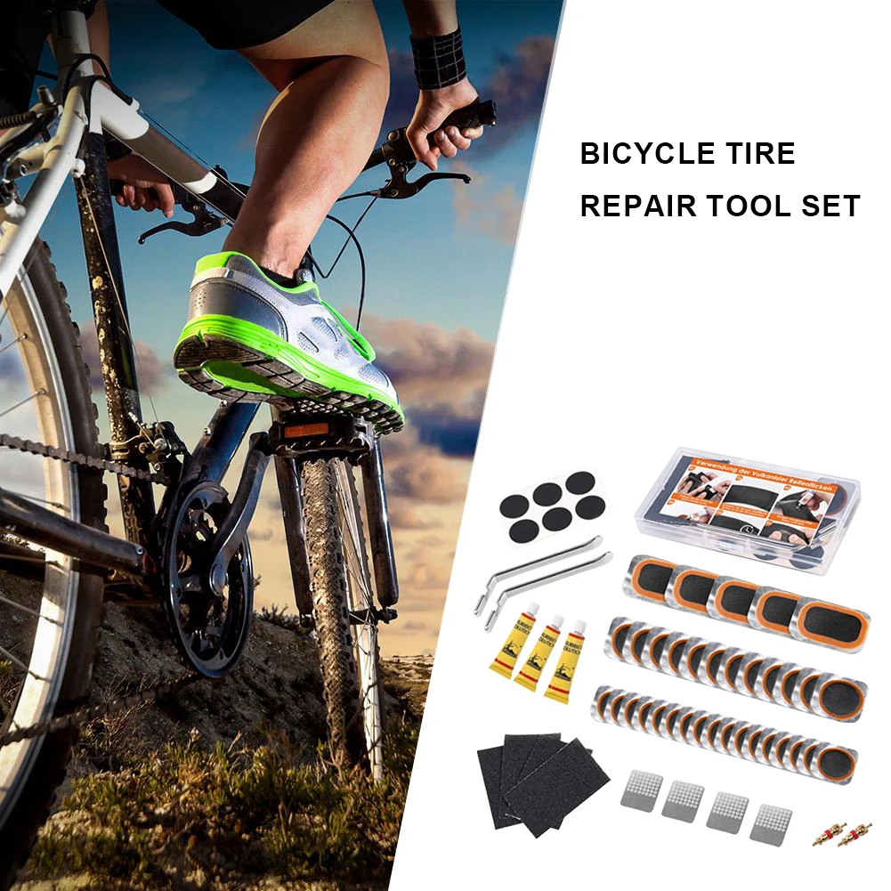 18 PCS GLUE-FREE Bike Tire Patch Repair Set, Bike Puncture Repair Patches, Wi $11.05