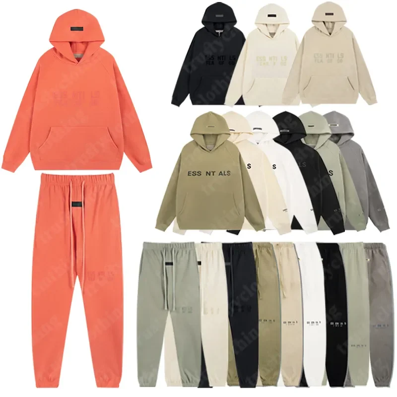 

Толстовка мужская и женская в стиле хип-хоп, оверсайз, джемперы с капюшоном и 3D надписью Essentialshoodie, качественные экстравагантные толстовки Ess FOG 1977