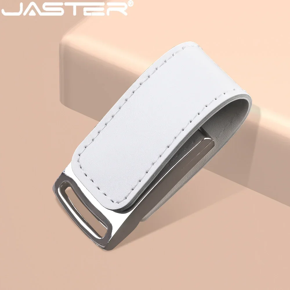 Jaster Usb 2.0 Flash Drives 128gb Impressão a Cores Moda Caneta Drive 64gb de Couro Branco com Caixa de Memória Vara Presente do Negócio u Disco - Imagem 6