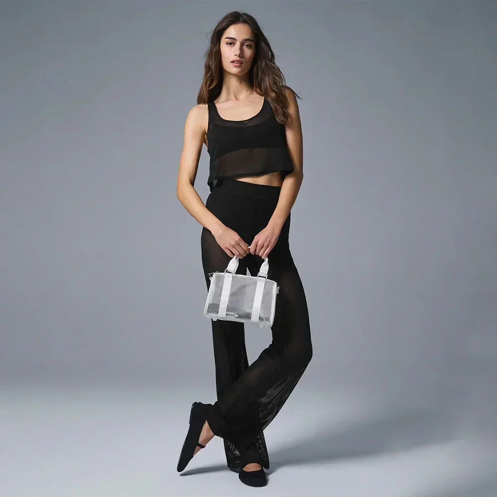 Description Picture 2 of itemMini Sheer Duffle Yoga Sports Fitness Mesh Bag for Women Outdoor Portable Travel One Piece Handbag Storage Makeup Phone Bag