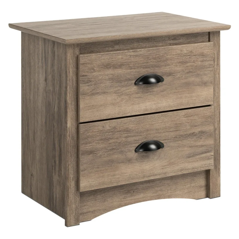 

Nightstands, Salt Spring Coastal Bedroom Nightstand, 2-Drawer, Drifted Gray, Furniture, Night Table