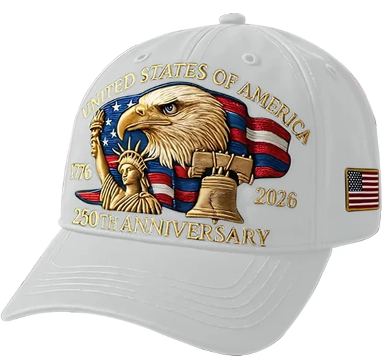 2026 Neuer Hut zum 250-jährigen Jubiläum, patriotische USA-Baseballkappen, voll bestickte Baseballmützen für Männer und Frauen, Neujahrsgeschenk