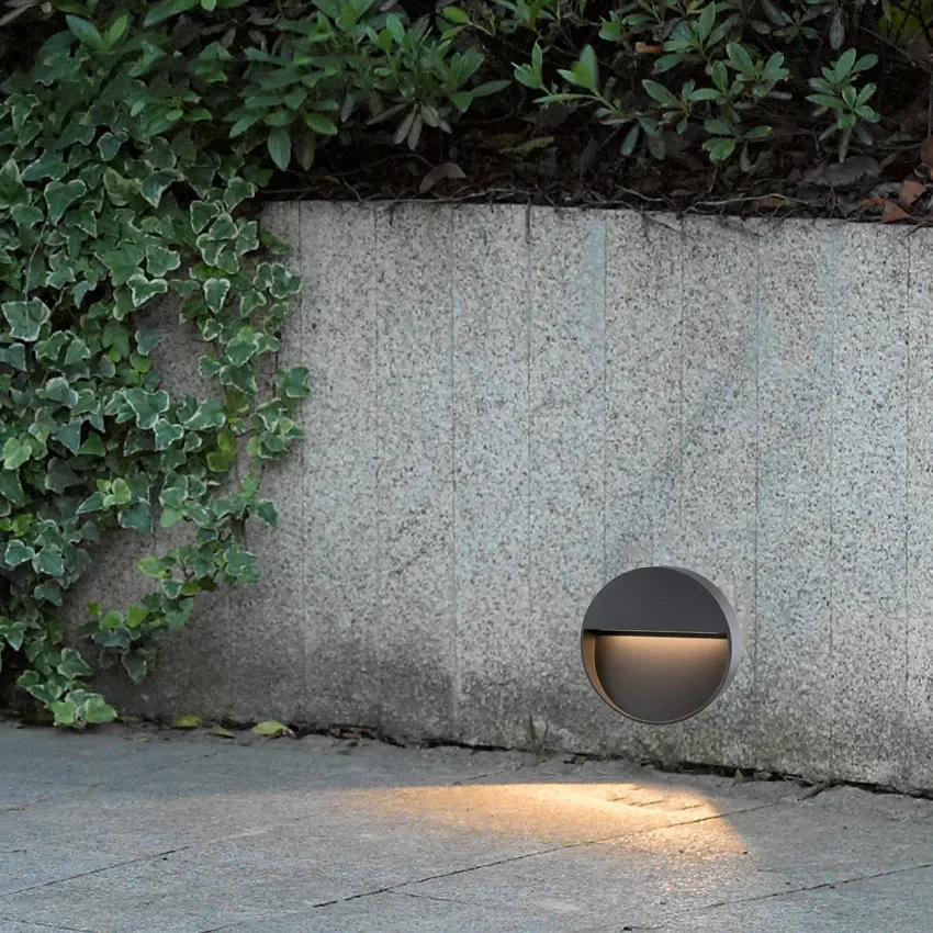 5W Round Led Stair Light Aluminum Step Lights Outdoor LED Wall Lamp Foot light IP65 Waterproof Wall Light