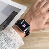 Bracelet à anneaux pour Apple Watch, adapté aux tailles 38-49 mm, compatible avec les séries IWatch S11-1 SE Ultra (montre non incluse) 4