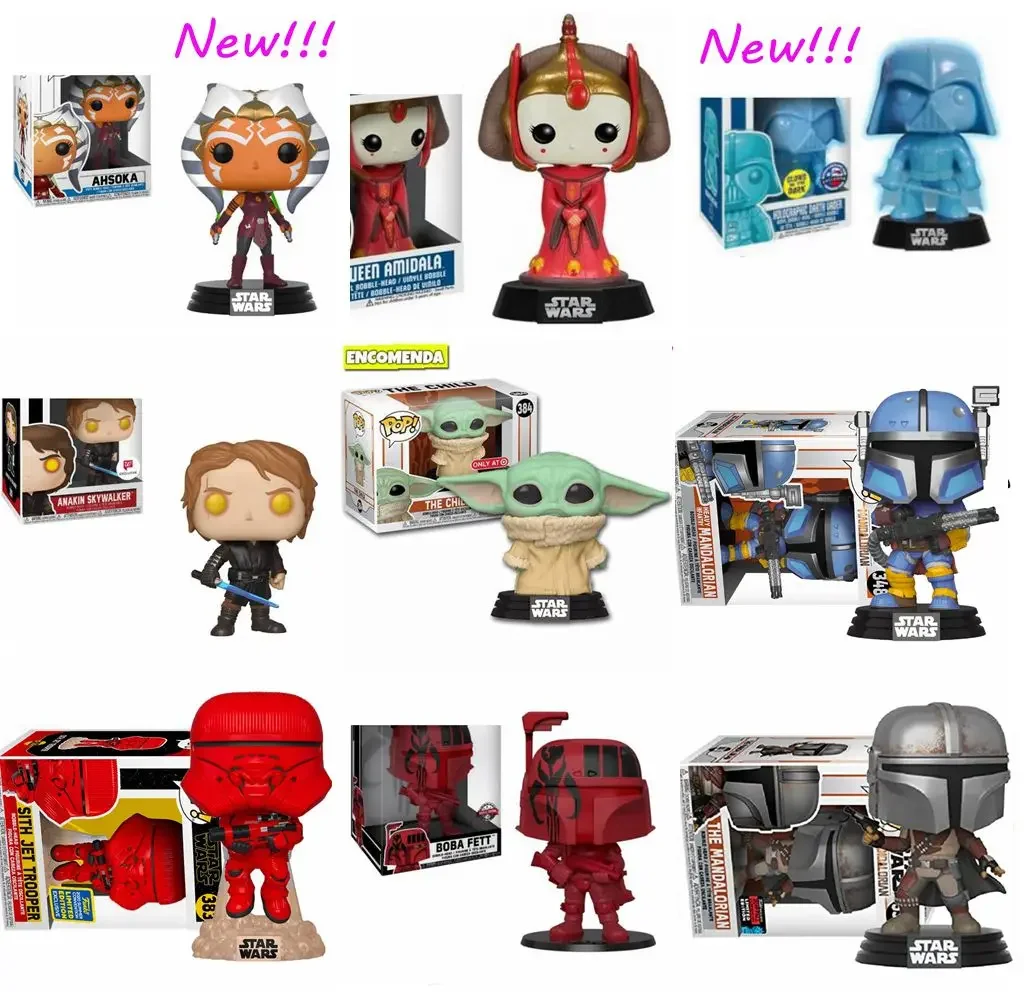 thumbnail image 1 of Figura de juguete FUNKO Star Wars BOBA FEIT 297# INFANTERÍA PESADA Mandaloriano 348# ANAKIN SKYWALKER 281# Colecciones completas Juguetes modelo de PVC, 1 of 5