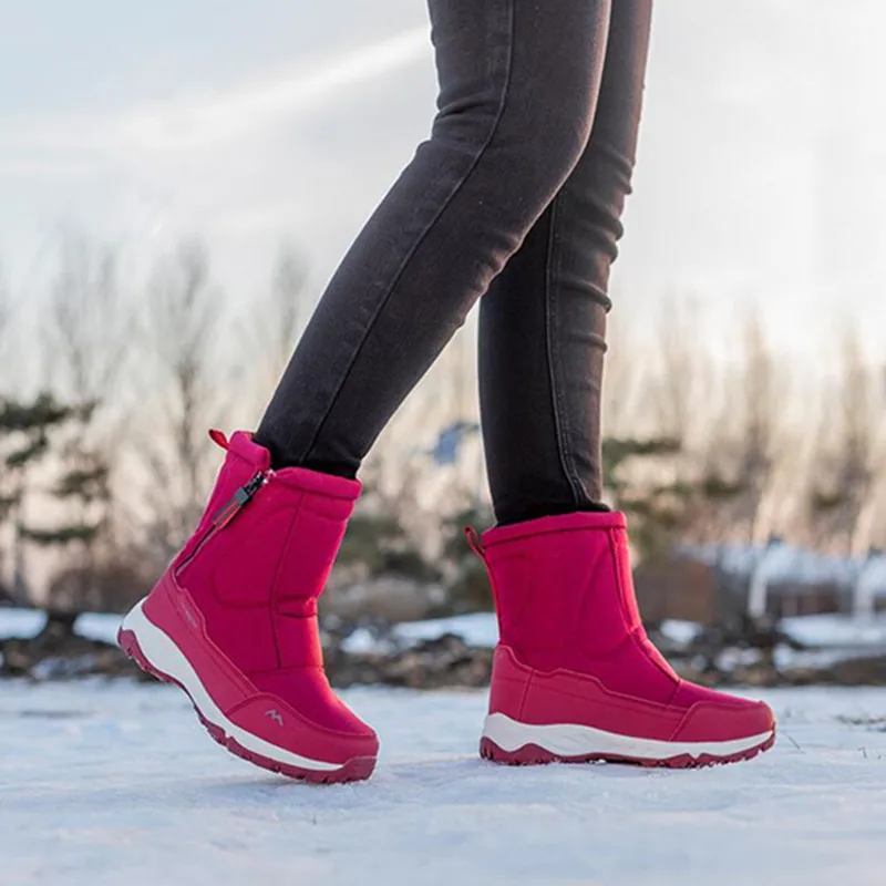 Women Snow Boots Platform Winter Boots Thick Plush Waterproof Non-slip Boots Fashion Women Winter Shoes Warm Fur Botas Mujer