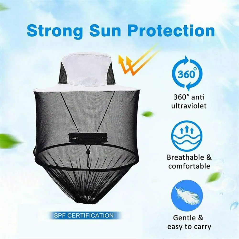 Fashion Unisex Foldable Mosquito Hat Hidden Net Mesh Repellent Insect Bee Protection Casual Outdoor Sunscreen Fishing Cap sun hats,mosquito proof hat,fishing hats