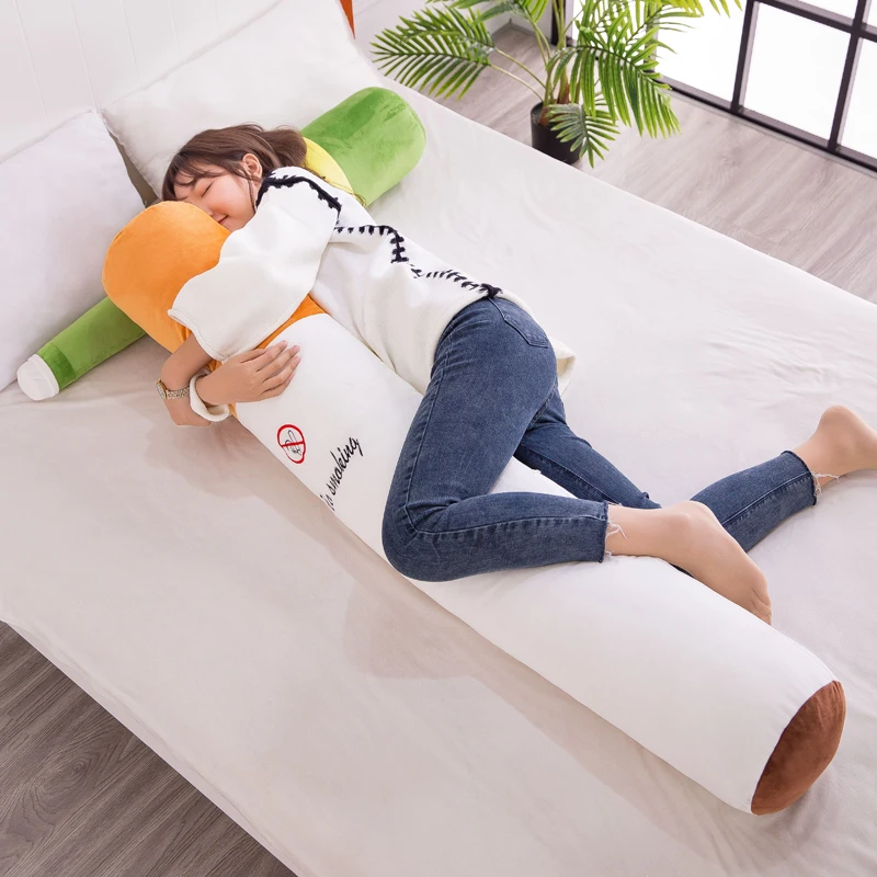 30-110cm Creative Smoking Cylindrical Sleeping Cushion Cigarette Pillow Smulation Plush Toys Fashion Boyfriend Birthday Gift 4