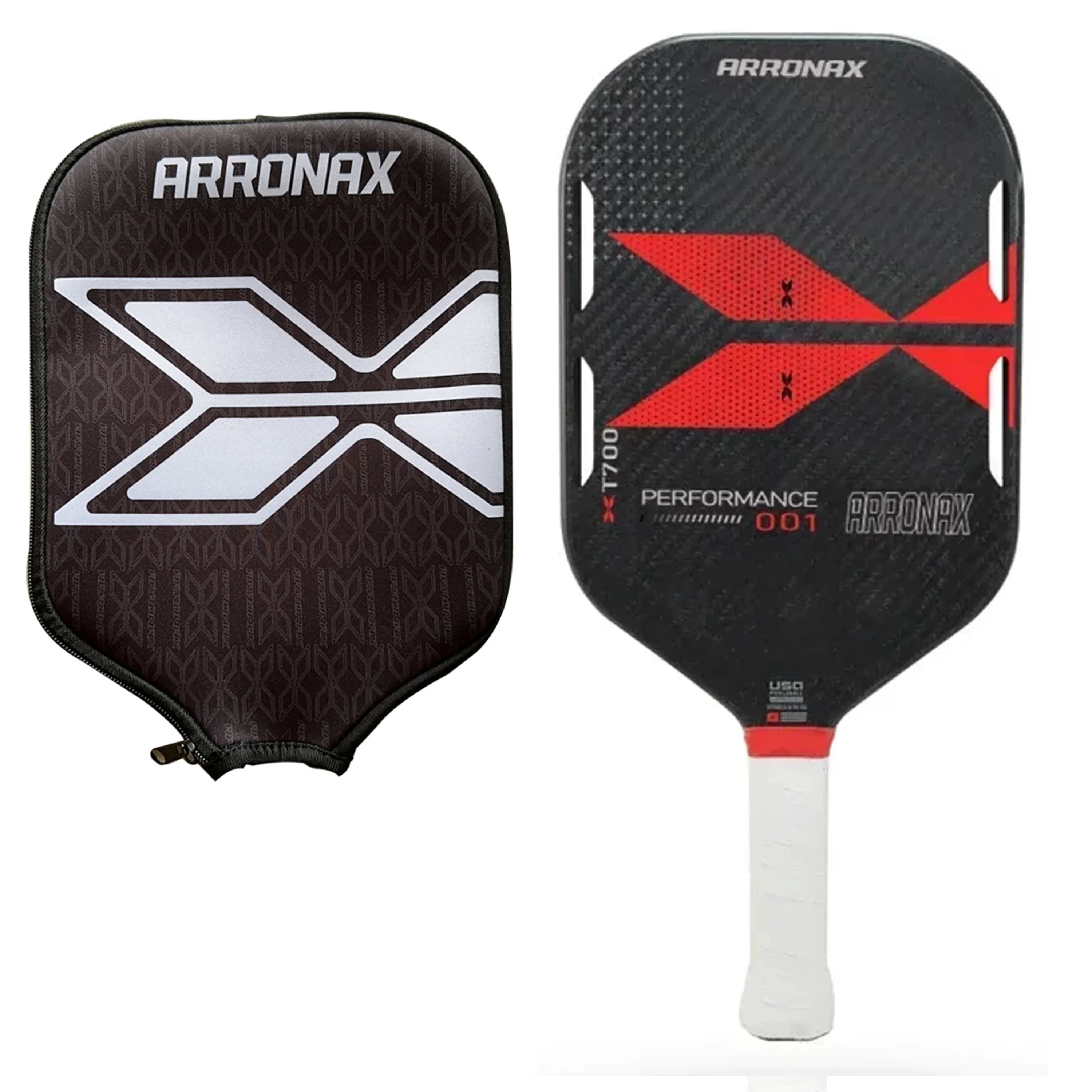 Pickleball Paddles, 3K Carbon Fiber Surface, High Spin and Power, Edgeless Design, Elongated Handle, Power Paddles