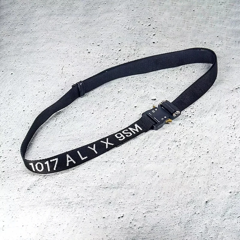 High Quality Woven Letter Logo 1017 ALYX 9SM Belt Functional Tactical Metal Buckle Street Unisex Adjustable Waist Belt Men Women