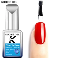 KODIES GEL Non-Yellow Top Coat Nails Gel Polish Diamond Super Shine Topcoat Semi Permanent UV Reinforce Gel Varnish for Manicure 1