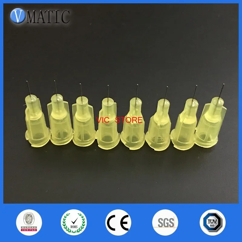 Non Sterilized Quality Assurance 100Pcs 32G 1/4'' Inch Stainless Steel Glue Dispensing Screw Syringe Needle Tips