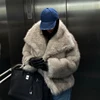 2024 Winter New Fashion Gradient Fluffy Fur Coat Women High Street Luxury Big Fur Collar Faux Fox Fur Jacket Female Overcoats 4
