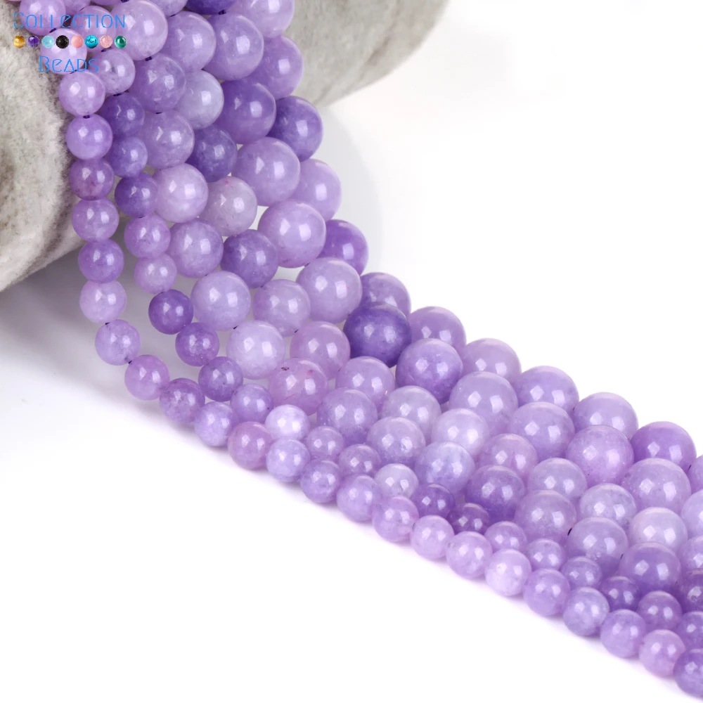 Natural Violet Purple Jade Beads For Jewelry Making Round Loose Spacer  Energy Healing Stone Beads DIY Bracelets 6 8 10mm 15inch - AliExpress