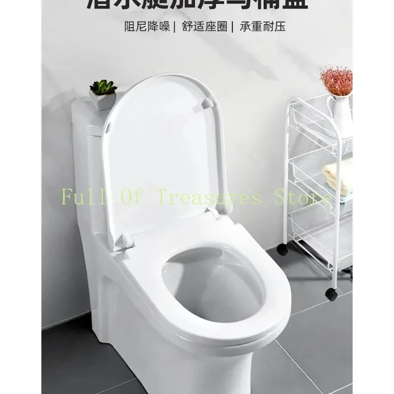 PP Universal Slow-Close Toilet Seat Lid Cover Set Thicken Replacement Antibacterial Square Round O/V Type Toilet Seats