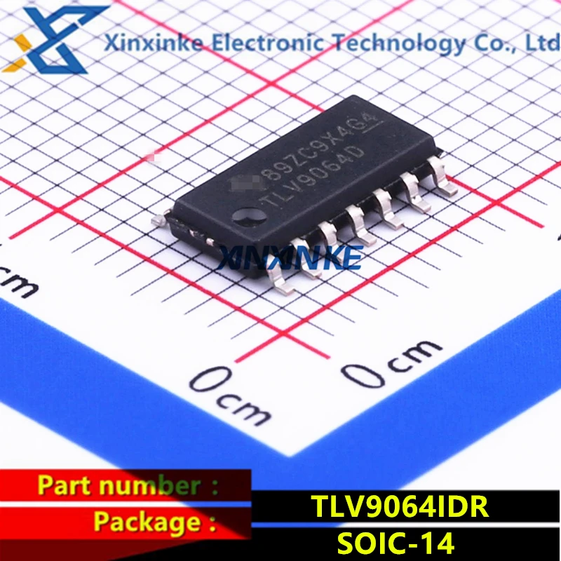 

TLV9064IDR TLV9064D SOIC-14 Operational Amplifiers 4-Channel 10-MHz Low-noise RRIO CMOS OP AMP For Cost-sensitive Systems