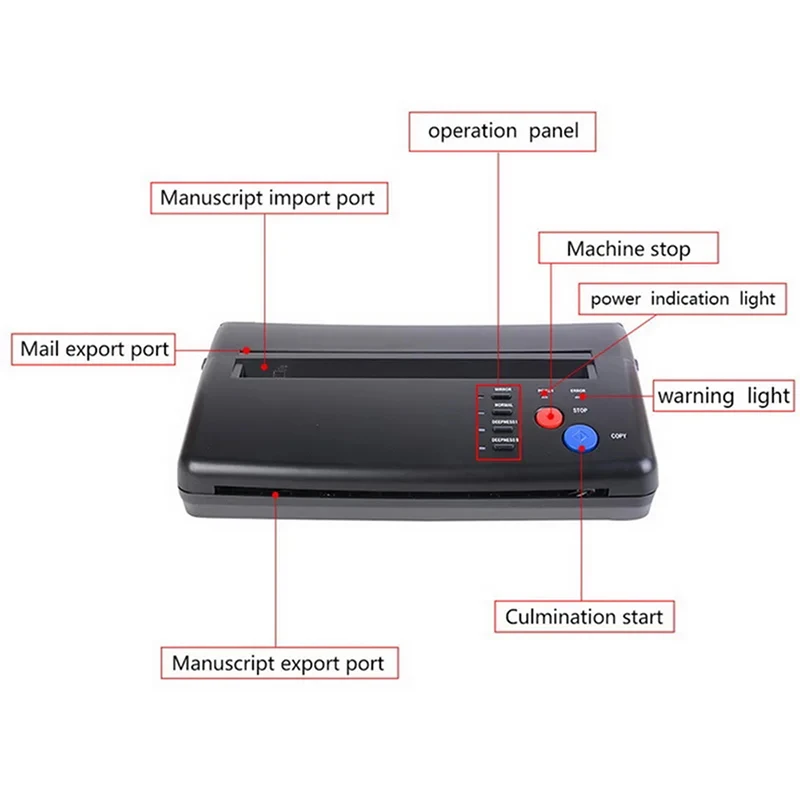 Stampante Professionale Flash A4 per Tatuaggi, Nuova Macchina per Trasferimento Stencil, Stampante per Foto e Stencil di Tatuaggi, Strumenti per Disegno - immagine 4