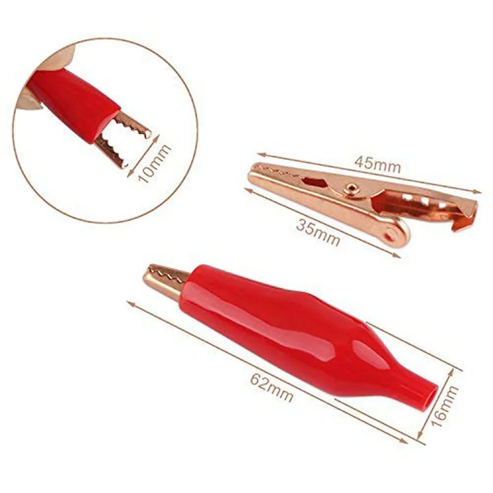 28MM Metal Alligator Clip G98 Crocodile Electrical Clamp Testing Probe Meter with Plastic Boot Car Auto Battery 20pcs alligator clips electric test clamp