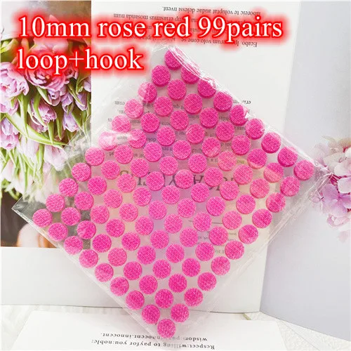 Description Picture 3 of itemSticker  Rose Red Round Dots Sticker Strong Self Adhesive Fastener Tape 10/15/20/25/30mm Nylon Hooks and Loops Adhesive Fastener