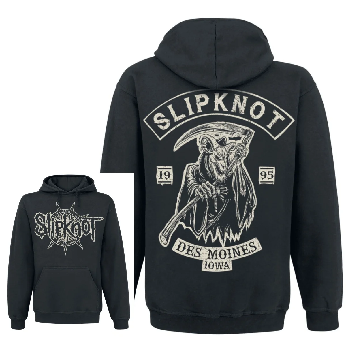 2026 Retro Slipknot Hoodies Band-Print Hoodie Retro-Stil Hoodie für Männer und Frauen geeignet für Herbst und Winter