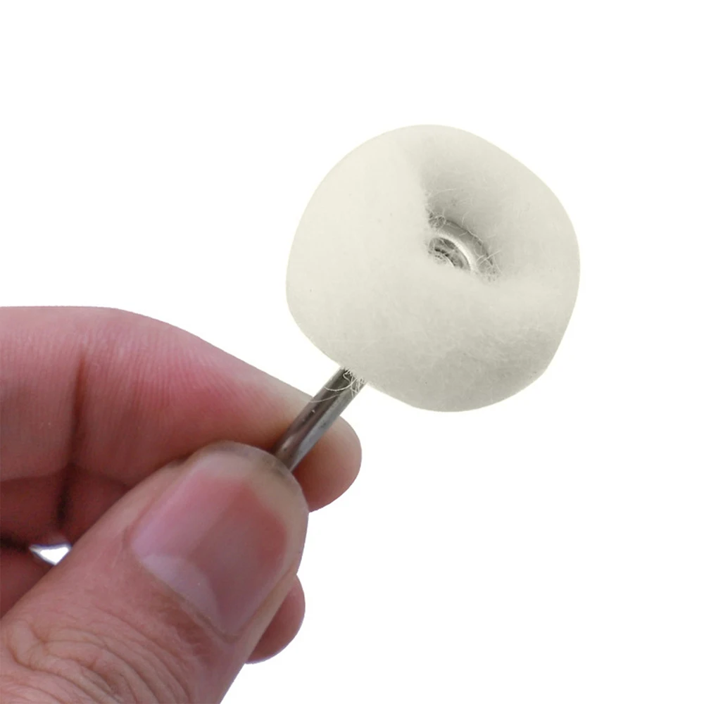 10pcs Cotton Wheel Polishing Buff Buffing Brush  Polish Rotary Drill Bit AU - 3