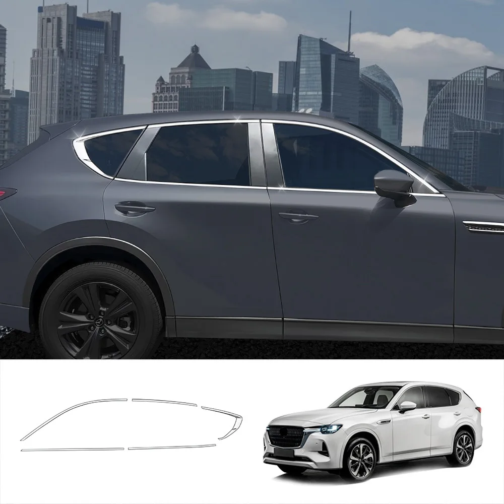 

Car Accessories For Mazda CX-60 2022 Car Window Trim Decoration Accessories Car door decoration bright strip car stickers