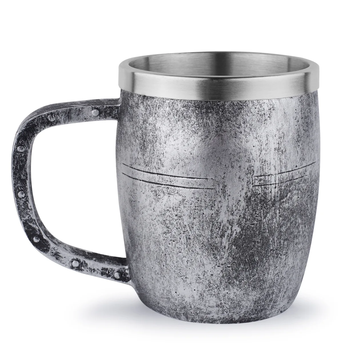Viking Soldier Helmet Beer Mug Nordic Medieval Mask Coffee Mug Viking Ornament