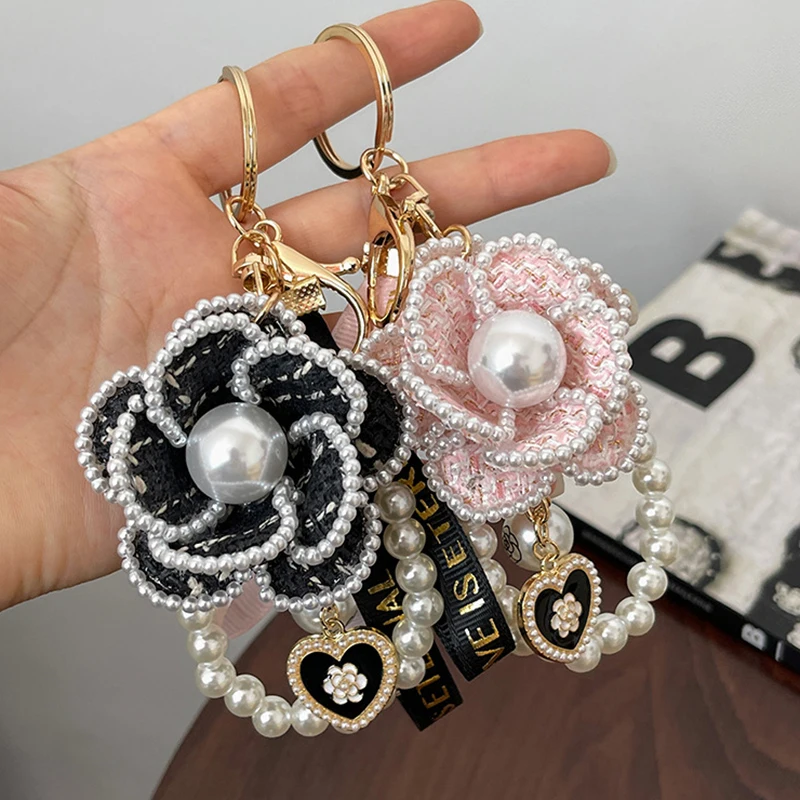 Fashion Boutique Jewelry Pearl Chain Handmade Camellia